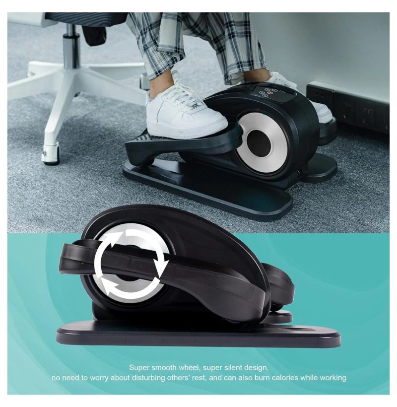 Under Desk Elliptical, Electric Foot Pedal Exerciser, Fully Assembled Seated Elliptical, Compact Portable Elliptical Machine Trainer with Control, Mini Elliptical Leg Exerciser for Home - Image 6