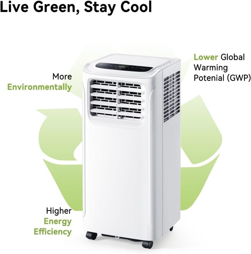 Portable Air Conditioner Cools up to 300 Sq.ft, 4-IN-1 Portable AC Unit with Cooling, Dehumidifier, Fan, 24H Timer (Window Venting Kit Included) - Image 31
