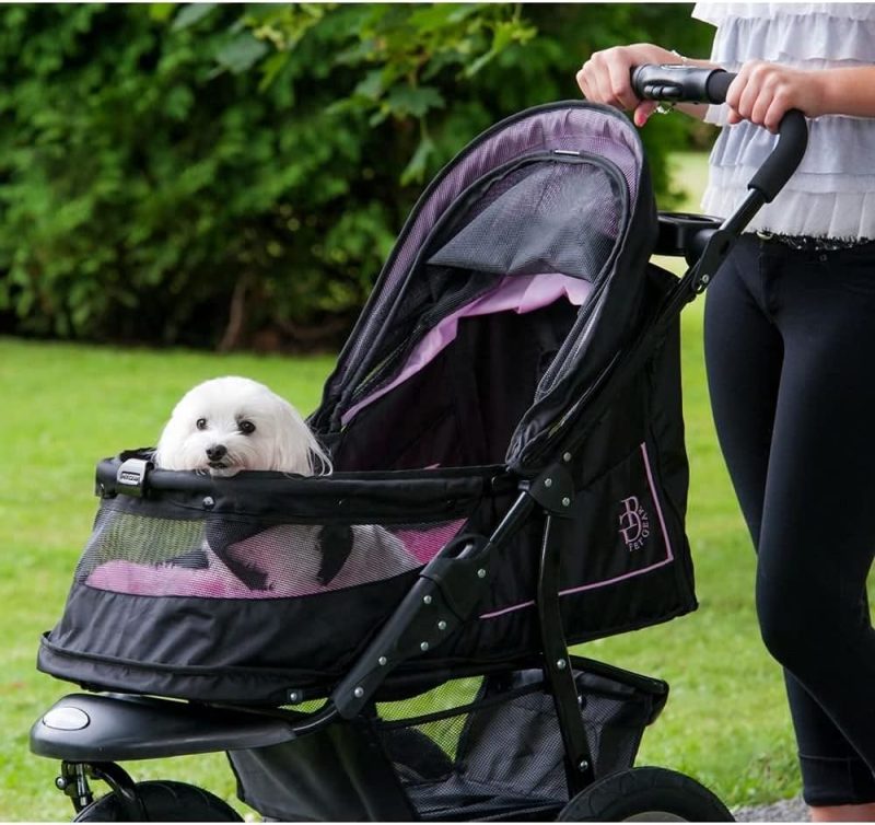No-Zip NV Pet Stroller for Cats/Dogs, Zipperless Entry, Easy One-Hand Fold, Gel-Filled Tires, Plush Pad + Weather Cover Included, 3 colors - Image 16