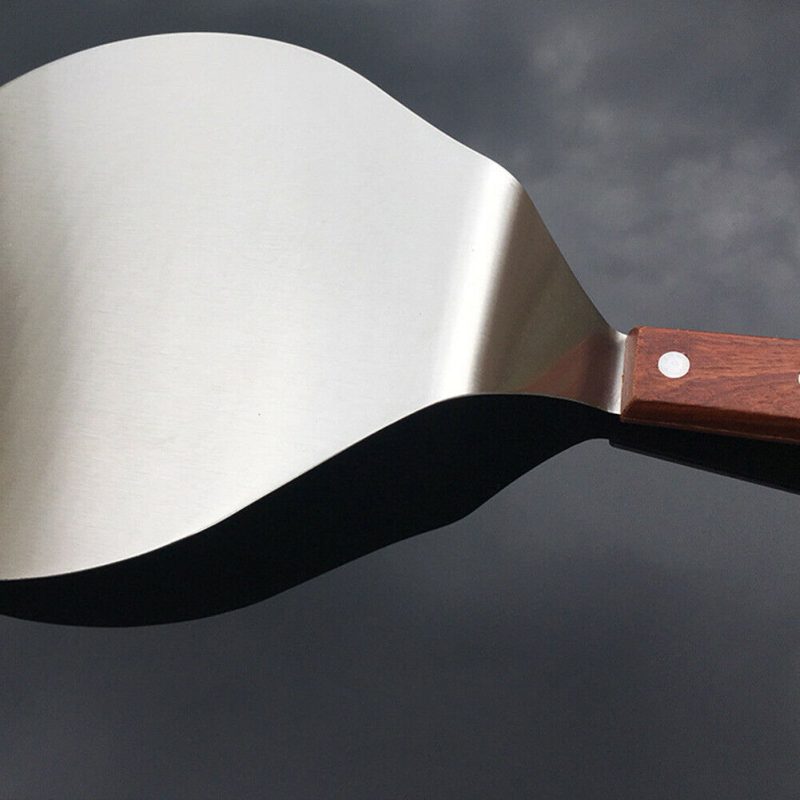 13 Inch Long Wooden Handle Stainless Steel Cake And Pizza Peel - Image 10
