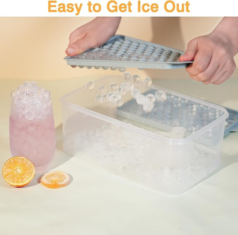 104 X 4pcs Mini Ice Cube Trays & Ice Bin & Ice Scoop - Image 2