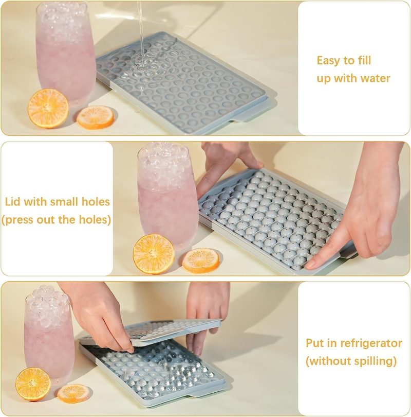 104 X 4pcs Mini Ice Cube Trays & Ice Bin & Ice Scoop - Image 3