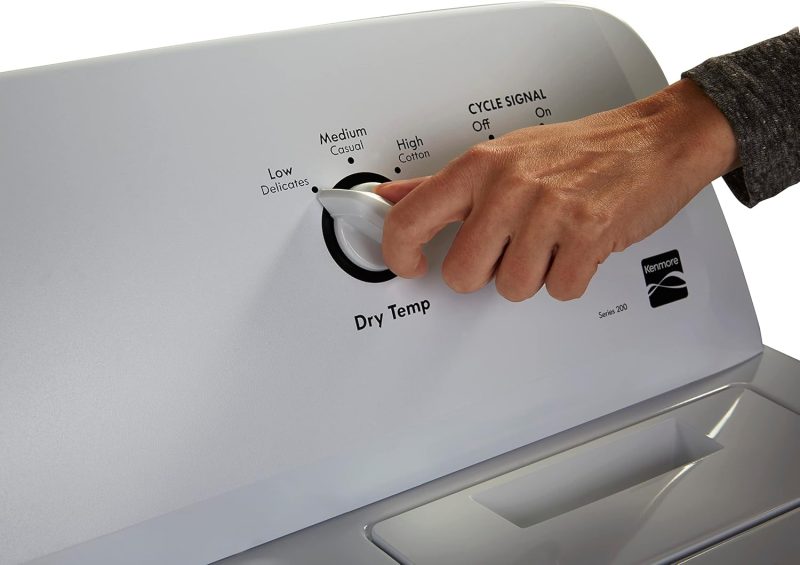 Kenmore 29′′ Front Load Electric Dryer with Wrinkle Guard and 7.0 Cubic Ft. Total Capacity, White - 图片 3