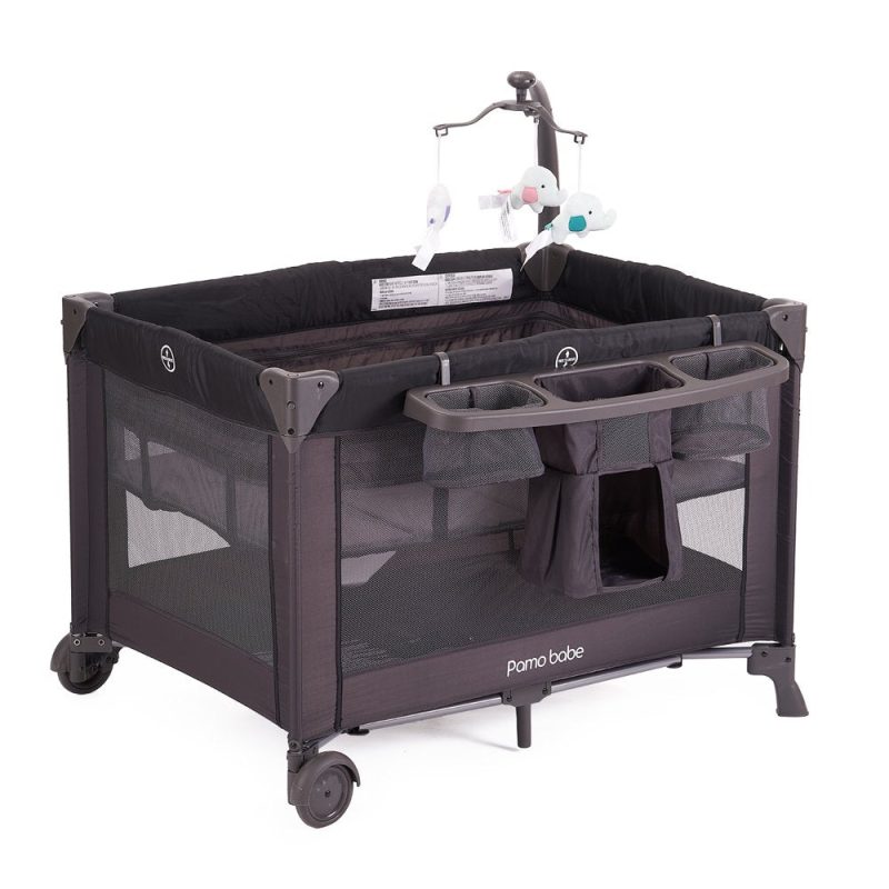 Pamo Babe Unisex Nursery Center Playard with Bassinet & Changing Table - Image 5