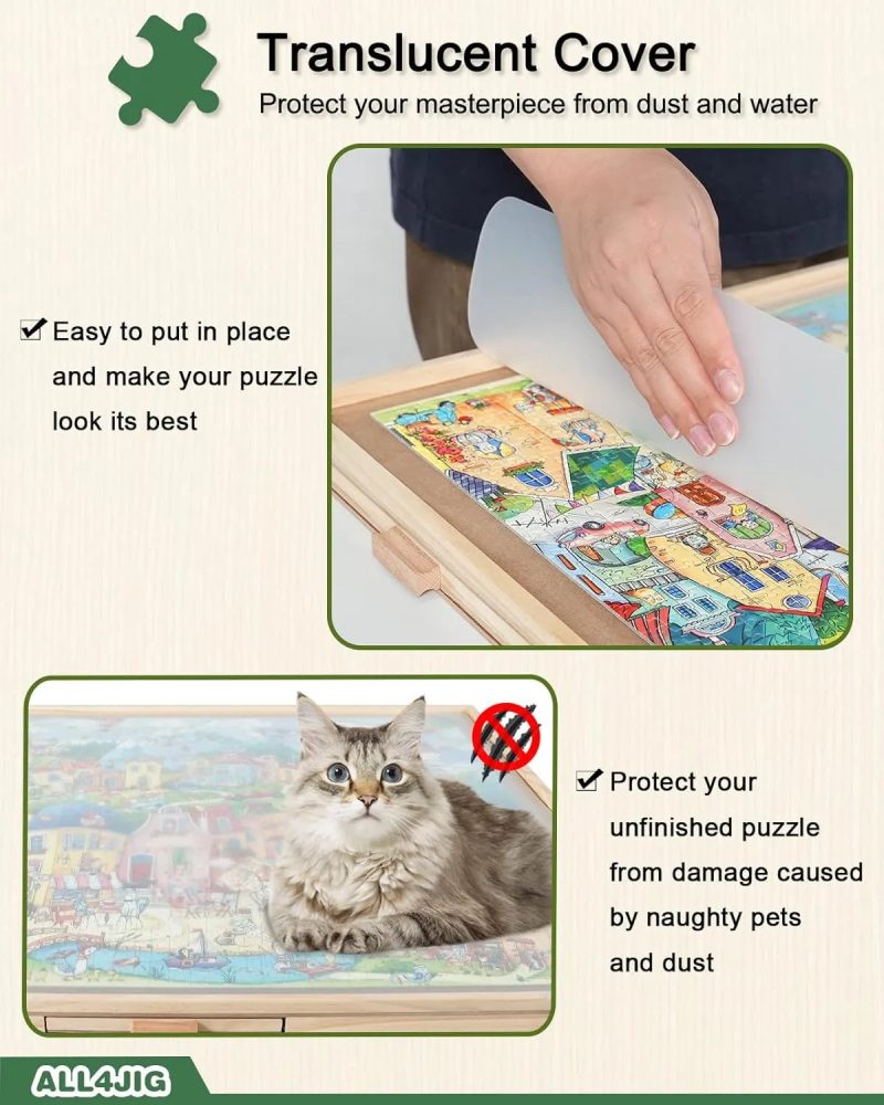 ALL4JIG Adult Portable Wooden Jigsaw Puzzle Table - Image 6