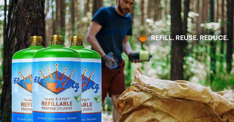 Flame King 4 pack Eco Friendly Sustainable 1lb Refillable Propane Tank LP Cylinder - Image 5
