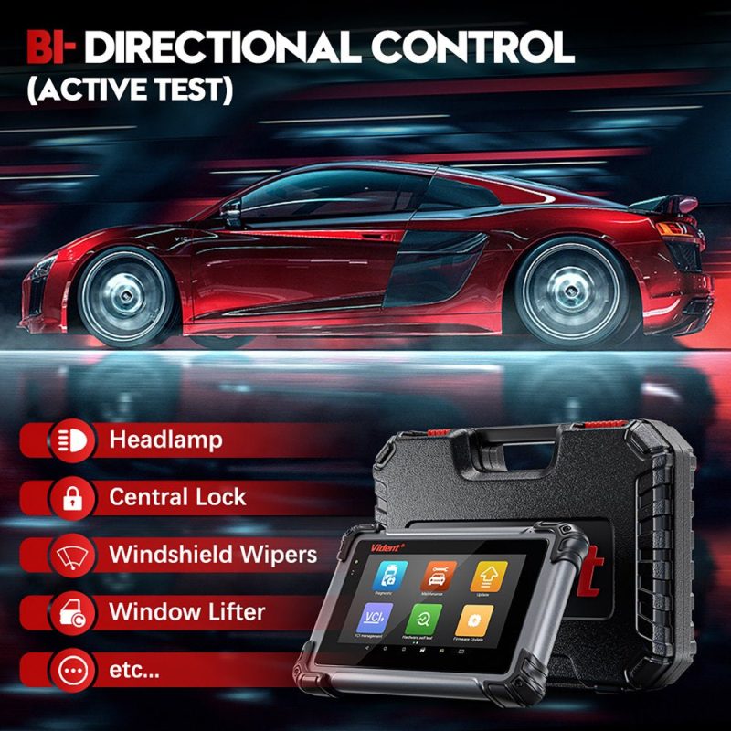 Vident Ismart 800 Pro BT Automotive Scan Tool, Full System Bi-Directional Car Scanner, 40+ Services Bluetooth Version - Image 2