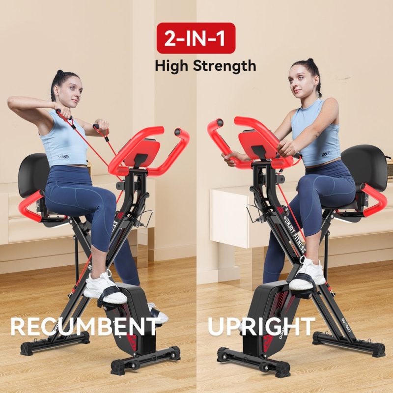 Pooboo 3 In 1 Foldable Exercise Bike Indoor Cycling Bike Workout 300Lb - Image 12
