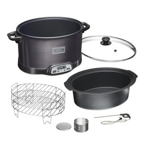 Weston 2-in-1 Indoor Smoker and Slow Cooker, 6 Quart Capacity, Black, 03-2500-W