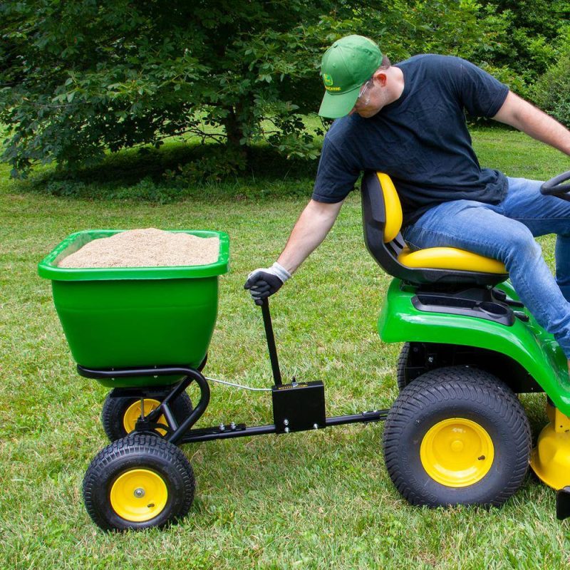 John Deere 175 lb Tow-Behind Broadcast Spreader, Rustproof Poly Hopper, Universal Fit - 图片 8