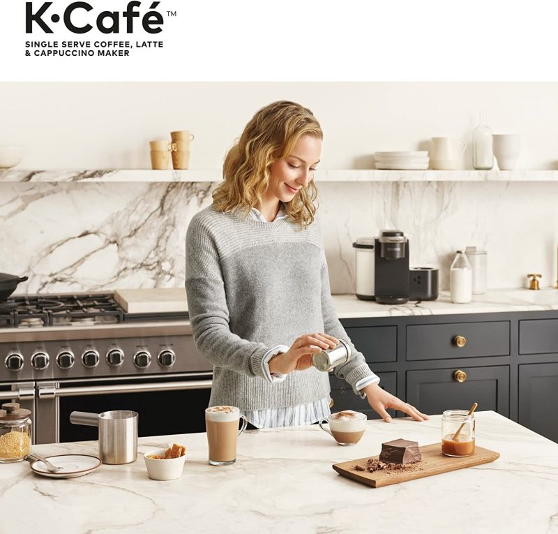 Keurig K-Cafe Single-Serve Coffee, Latte & Cappuccino Maker with Milk Frother, 60oz Reservoir, Dark Charcoal - Image 11