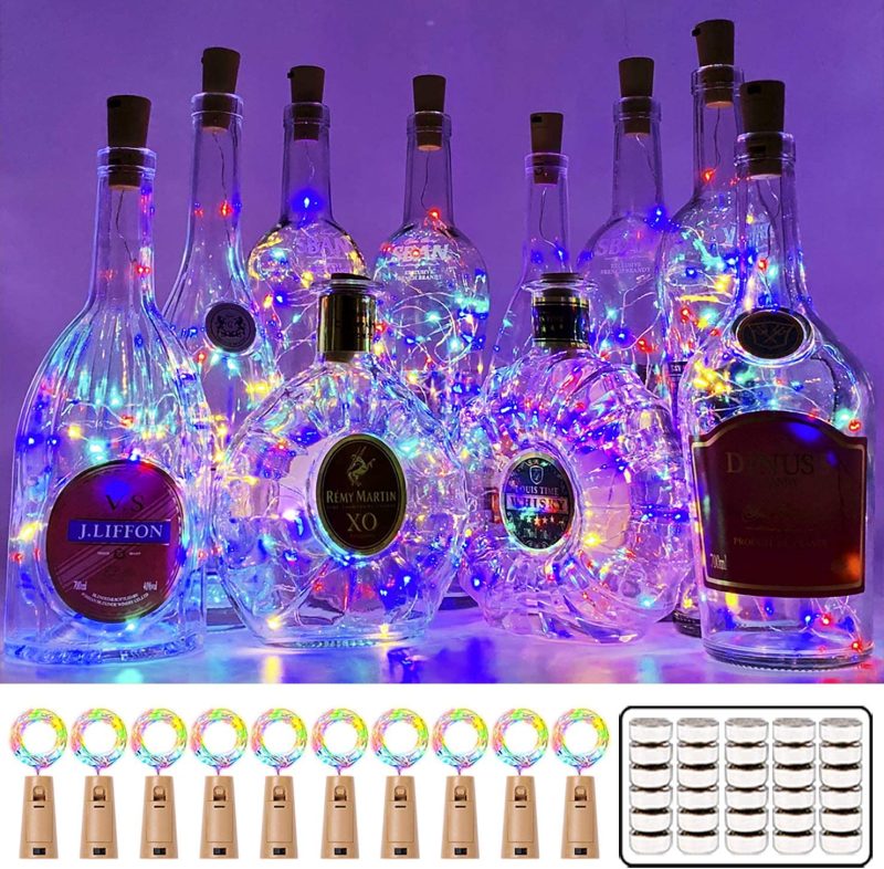 10-Pack Wine Bottle Fairy Led String Lights With Cork - Image 7