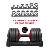 FitRx Smart Bell, Quick Select Adjustable Dumbbell, 5-52.5 Lbs - Image 3
