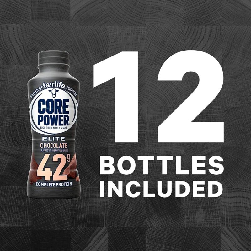 Core Power Elite Chocolate Protein Shakes 42g, 14 Fl Oz, Pack of 12 – Workout Recovery Drink - 图片 6