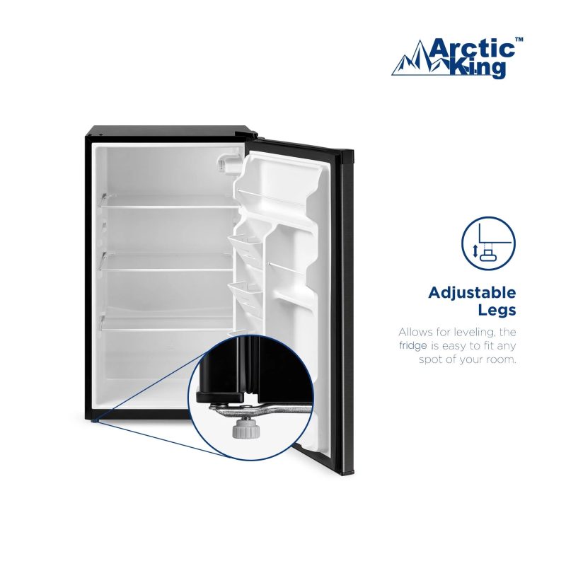 Arctic King 4.4 Cu ft One-Door No Freezer Mini Fridge, Black Stainless Steel Look E-Star, ARM44A5ASL - MadeInUSA - Image 9