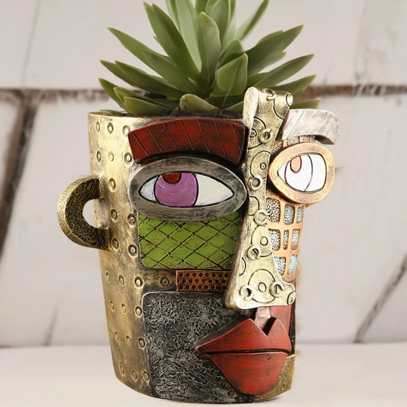 Abstract Art Flowerpot Ornaments – Stylish & Unique Garden Decor, Indoor & Outdoor Planter - Image 6