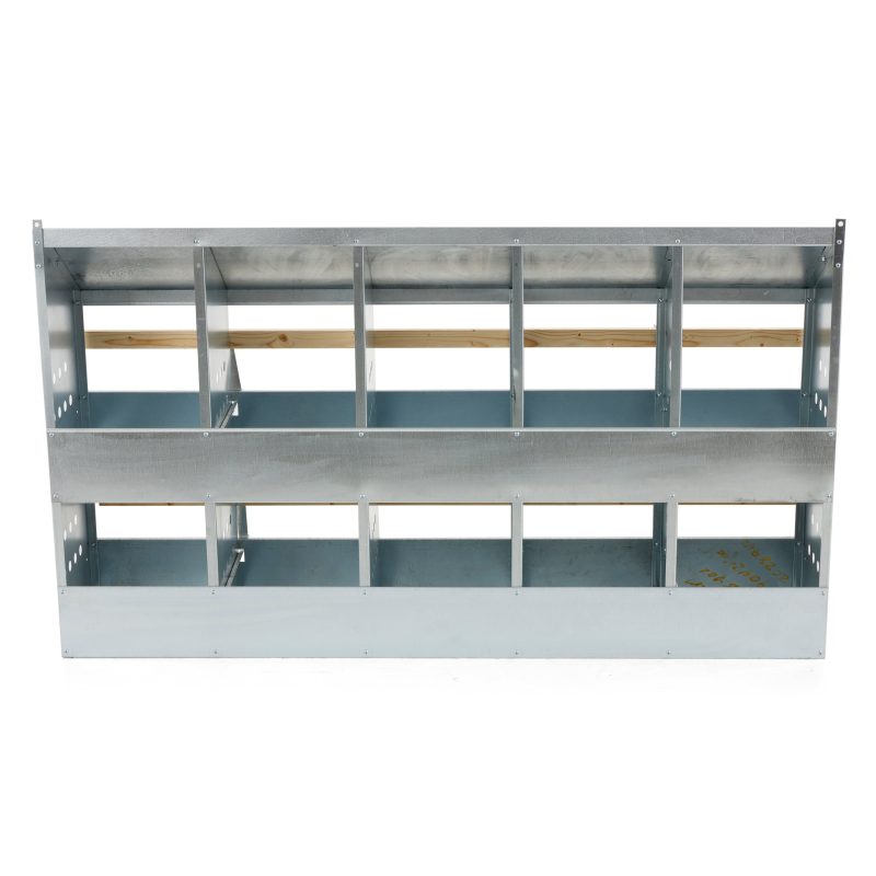 Brower 410B Galvanized Steel 10 Hole 50 Bird Poultry Nest Chicken Brooding Box - Image 6
