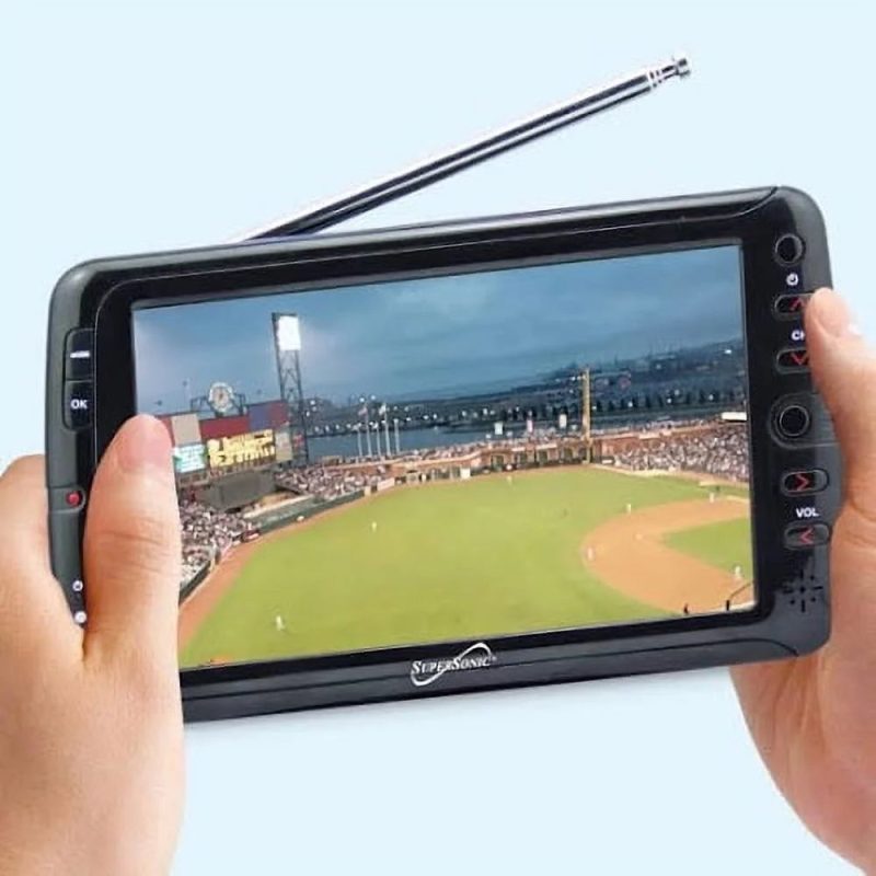 7-Inch Portable Widescreen LCD TV and Removable Stand - MadeInUSA