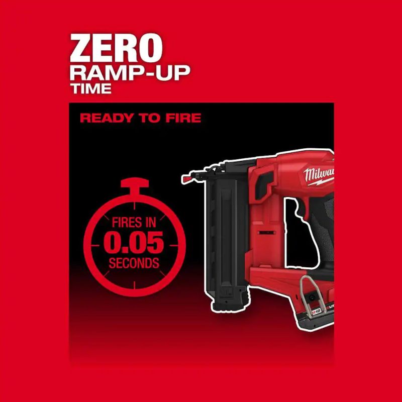 2746-21CT M18 GEN II 18-Volt 18-Gauge Lithium-Ion Brushless Cordless Brad Nailer Kit with One 2.0 Ah Battery, Charger and Bag - Image 20