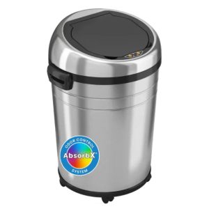 iTouchless 18 Gallon Stainless Steel Trash Can with Odor Control System