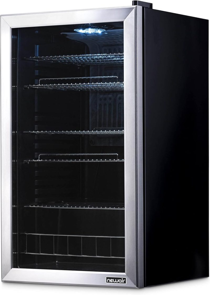 Beverage Refrigerator Cooler | 126 Cans Free Standing with Right Hinge Glass Door | Mini Fridge Beverage Organizer Perfect For Beer, Wine, Soda, And Cooler Drinks - Image 43