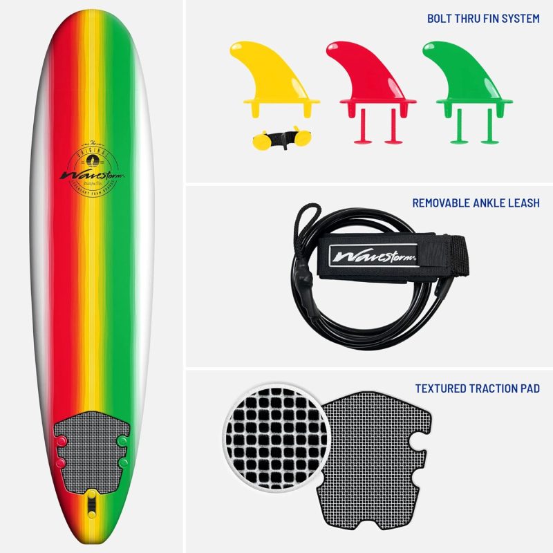 Classic Soft Top Foam 8ft Surfboard - 图片 17