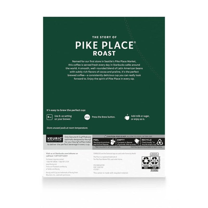 Starbucks Pike Place Roast Medium Coffee K-Cups 96-Count – 100% Arabica, Keurig Compatible - Image 8
