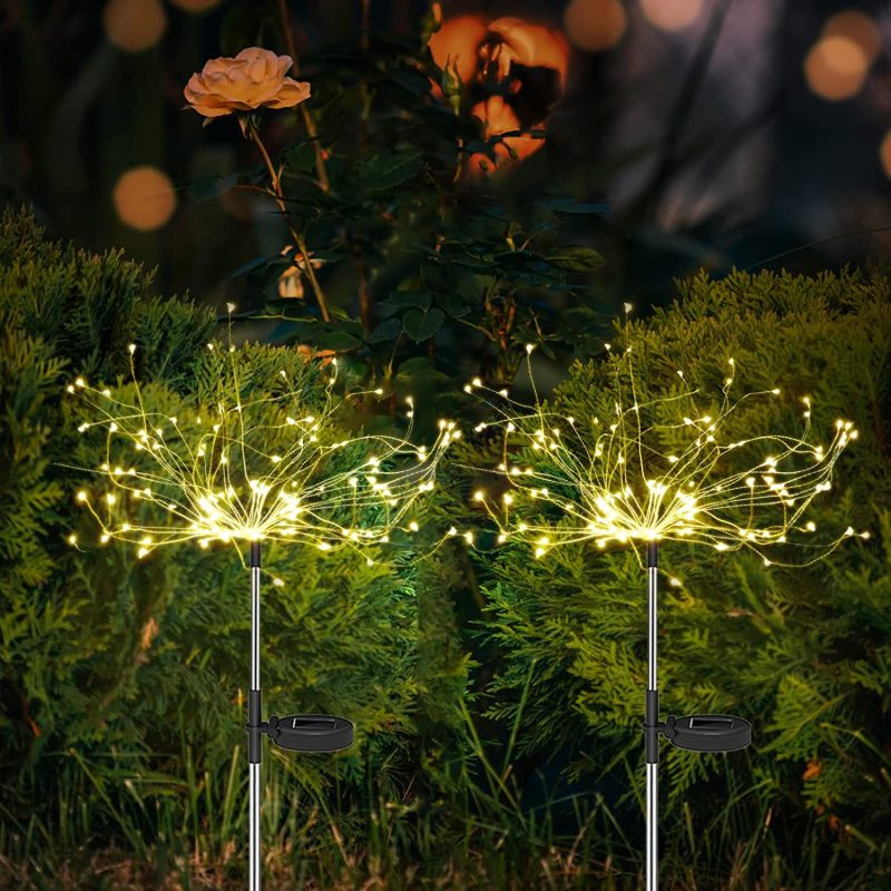 4-Piece Solar Garden Fireworks Lights – IP65 Weatherproof LED Outdoor Lights with Adjustable Modes & DIY Design - Image 3