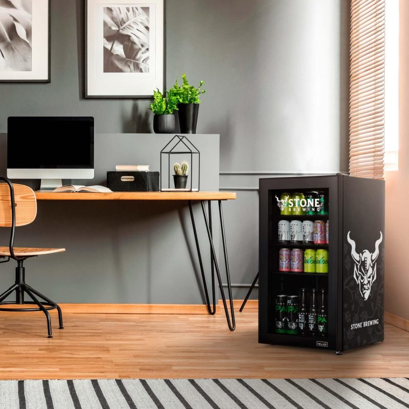 Beverage Refrigerator Cooler | 126 Cans Free Standing with Right Hinge Glass Door | Mini Fridge Beverage Organizer Perfect For Beer, Wine, Soda, And Cooler Drinks - Image 79