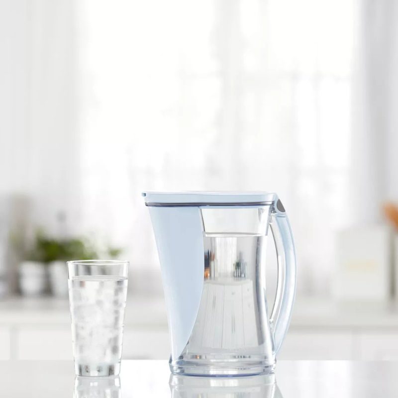 Brita 12-Cup Stream Filter As You Pour Water Pitcher with 1 Filter, Cascade – Ice - Image 3