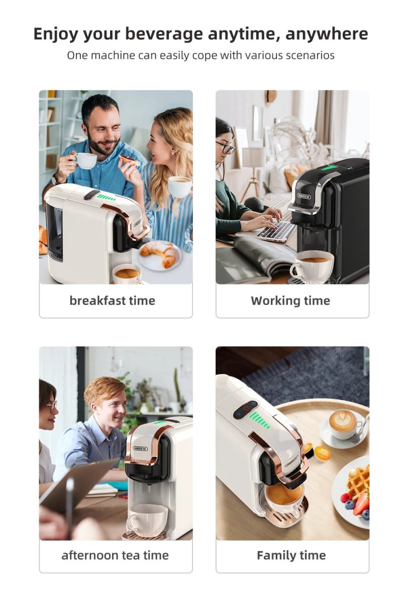 5-in-1 Coffee Machine – 20-Bar Multiple Capsule Brewer with Milk Frother - Image 12