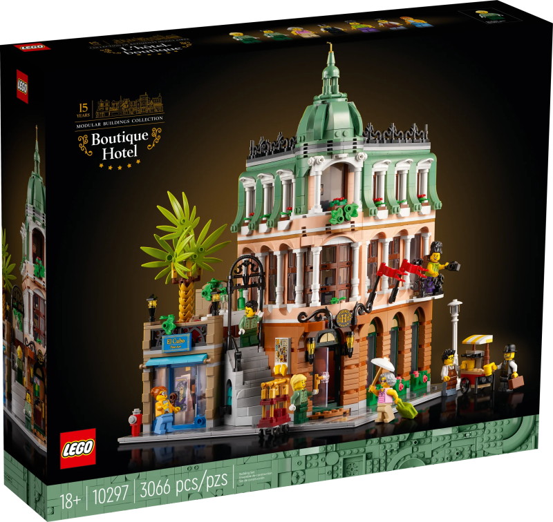 LEGO Icons Boutique Hotel 10297 Modular Building Display Model Kit for Adults to Build, Set with 5 Detailed Rooms Including Guest Rooms and Gallery - Image 2