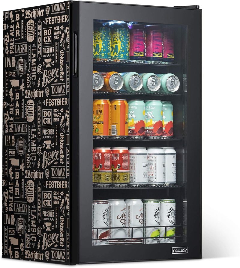Beverage Refrigerator Cooler | 126 Cans Free Standing with Right Hinge Glass Door | Mini Fridge Beverage Organizer Perfect For Beer, Wine, Soda, And Cooler Drinks - Image 2