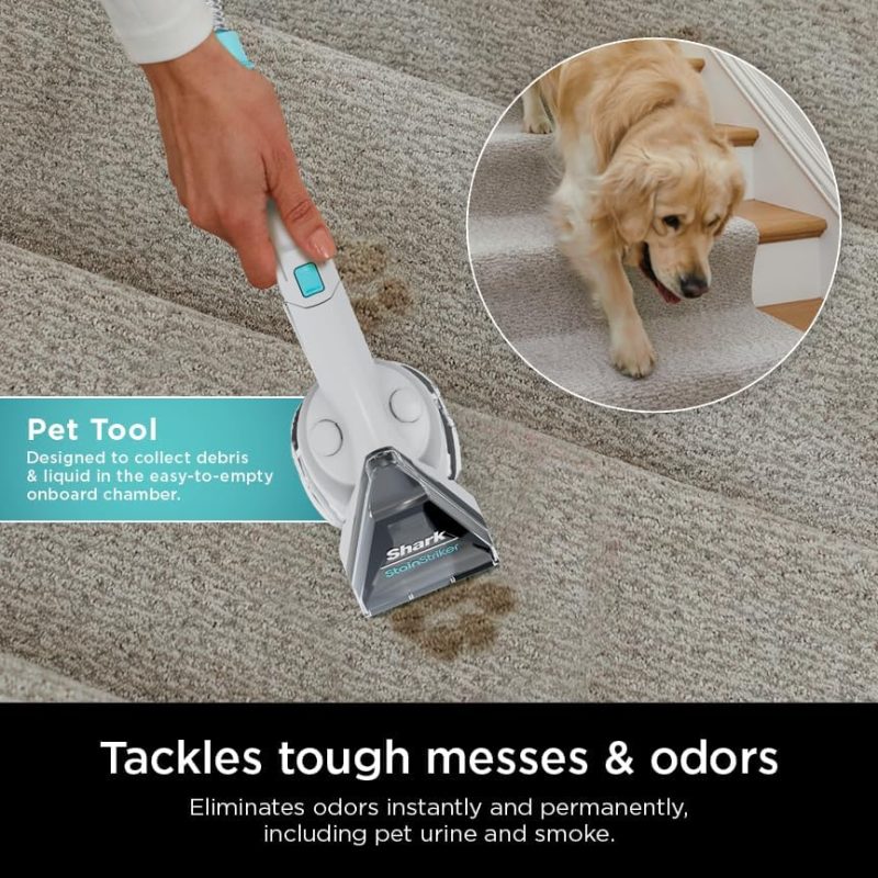 Shark CarpetXpert EX201 Carpet Cleaner, Cyan  C Deep Cleaning with StainStriker, Perfect for Pets, Includes Spot & Stain Remover Tools - Image 6