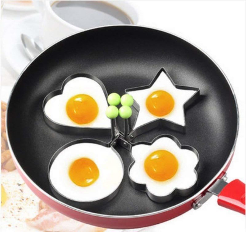 5Pcs Non Stick Stainless Steel, Fried Egg, Pancake Ring Mold - Image 4