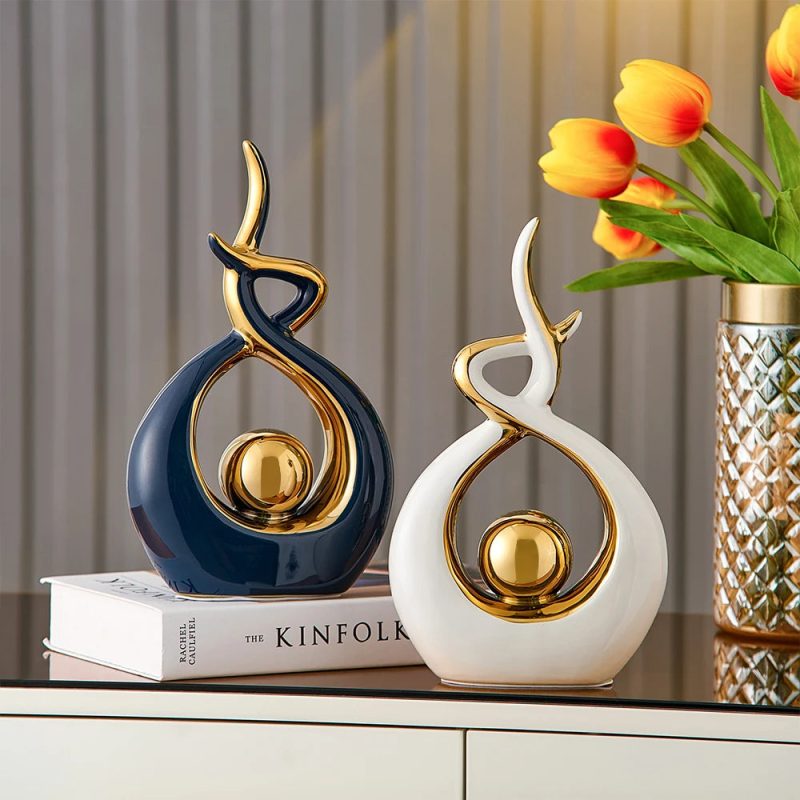 Abstract Ceramic Sculpture – Modern Art Decor for Home, Office, or Desk | Unique Gift Idea - Image 4