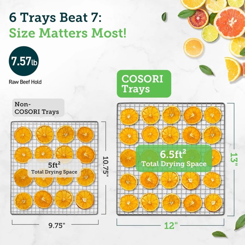 COSORI 6.5 sq. ft. Space Saving Time Food Dehydrator - Image 3