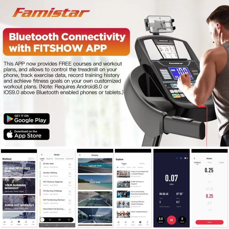 Famistar Folding Treadmill for Home with 15 Levels Auto Incline, 300LB Capcity, 10MPH Fast Speed Controls sgtnighsdesigns - Image 7