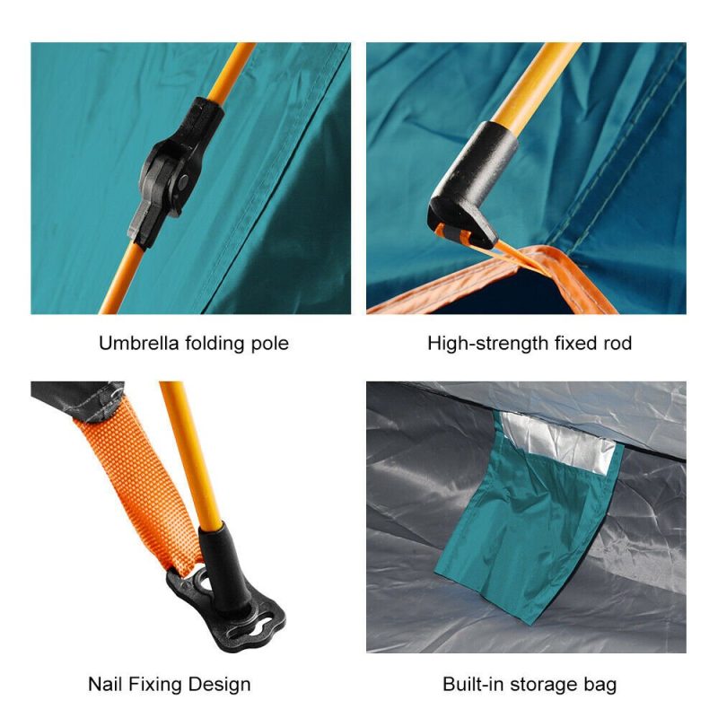 2 Person Camping Tent Waterproof Portable Outdoor Pop-up Tent - Image 4