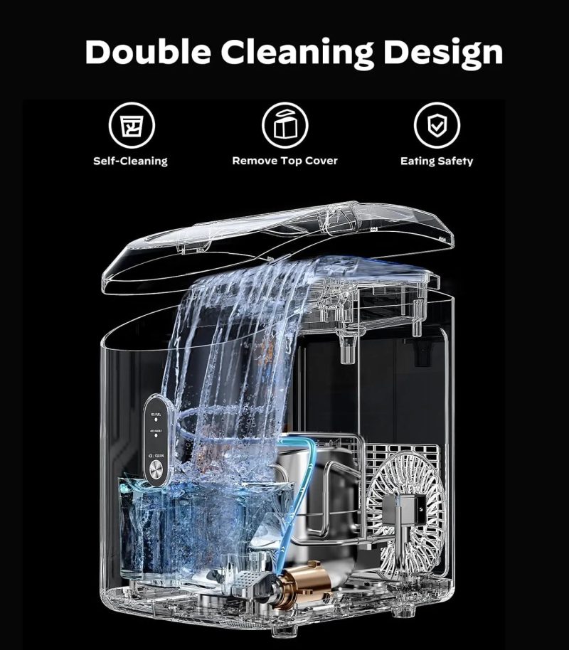 Silonn Chewable Granule Portable Self-Cleaning Ice Maker - Image 4