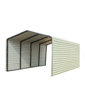 2024 TMG-CP1220F 12' x 20' All-Steel Carport with Enclosed Sides