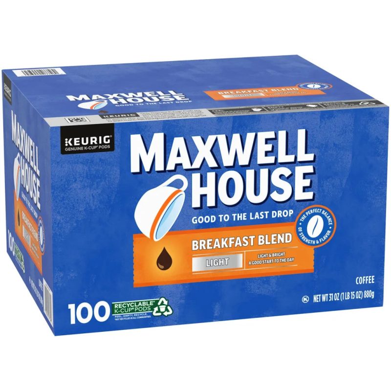 Maxwell House Breakfast Blend Light Roast Coffee Pods, 100 K-Cups, Kosher Certified - Image 9