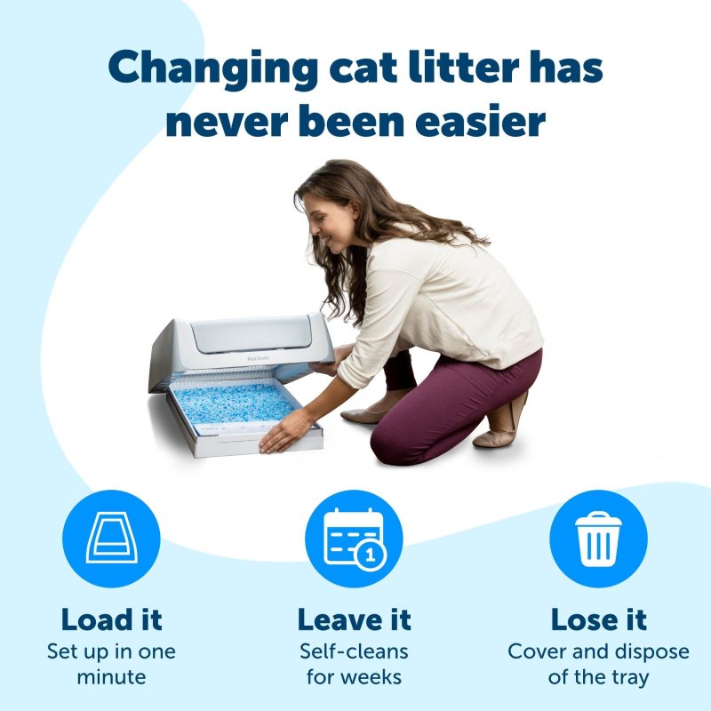 PetSafe ScoopFree Complete Replacement Blue Crystal Litter Tray?? 6-Pack Easy Cleanup with Disposable Tray Includes Leak Protection and Low Tracking Litter - Image 3