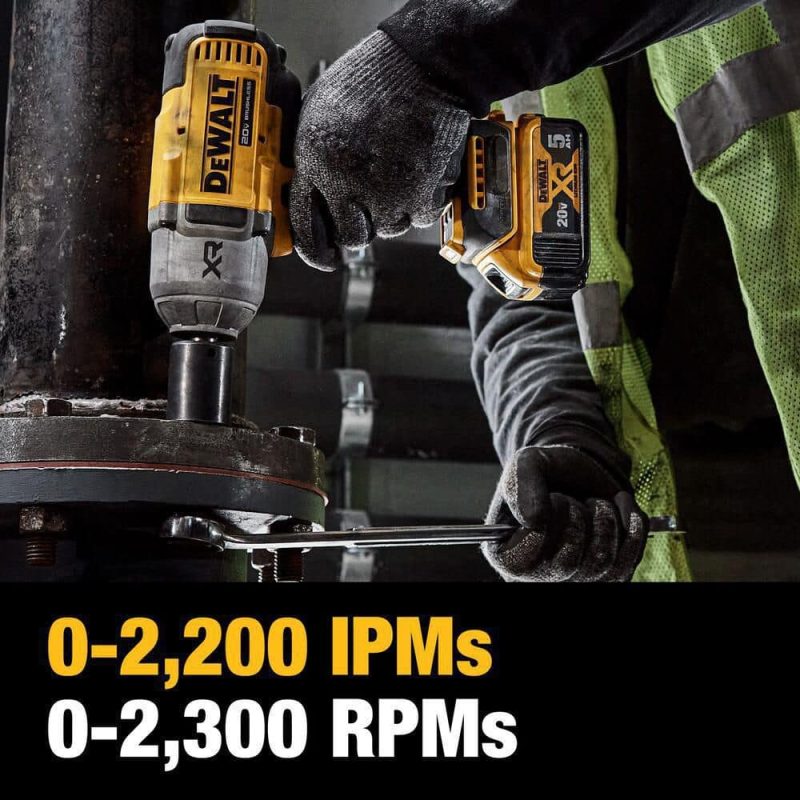 DEWALT 20V MAX Lithium-Ion Cordless 1/2 in. Impact Wrench Kit DCF900P1 - Image 11