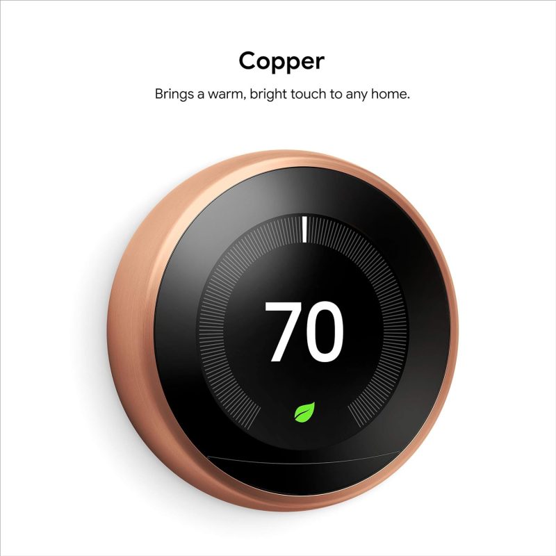 Nest 3rd Gen Learning Thermostat, Programmable Smart, Alexa Compatible, White, Wi-Fi, Energy Saving, Home Use - Image 21