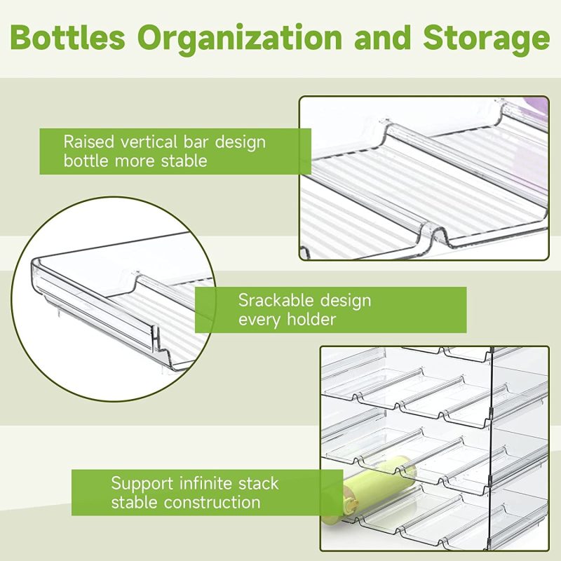 2 or 4 Pack Stackable Water Bottle Organizer for Cabinet/ Pantry - Image 3
