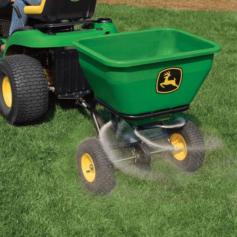 John Deere 175 lb Tow-Behind Broadcast Spreader, Rustproof Poly Hopper, Universal Fit - 图片 3