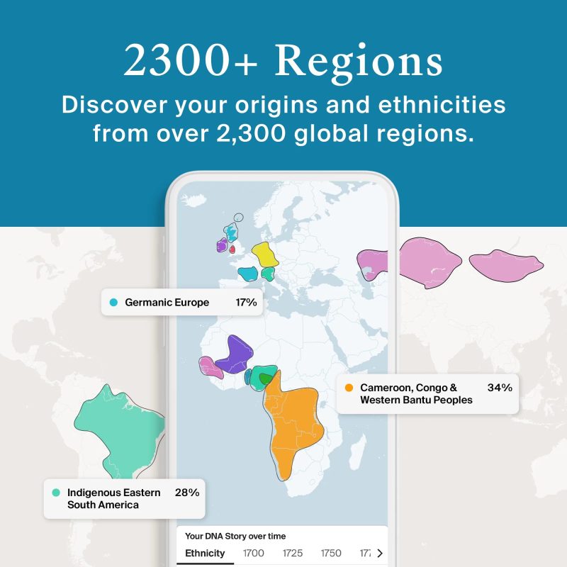 AncestryDNA Genetic Test Kit: Personalized Genetic Results, DNA Ethnicity Test, Complete DNA Test - MadeInUSA - Image 7