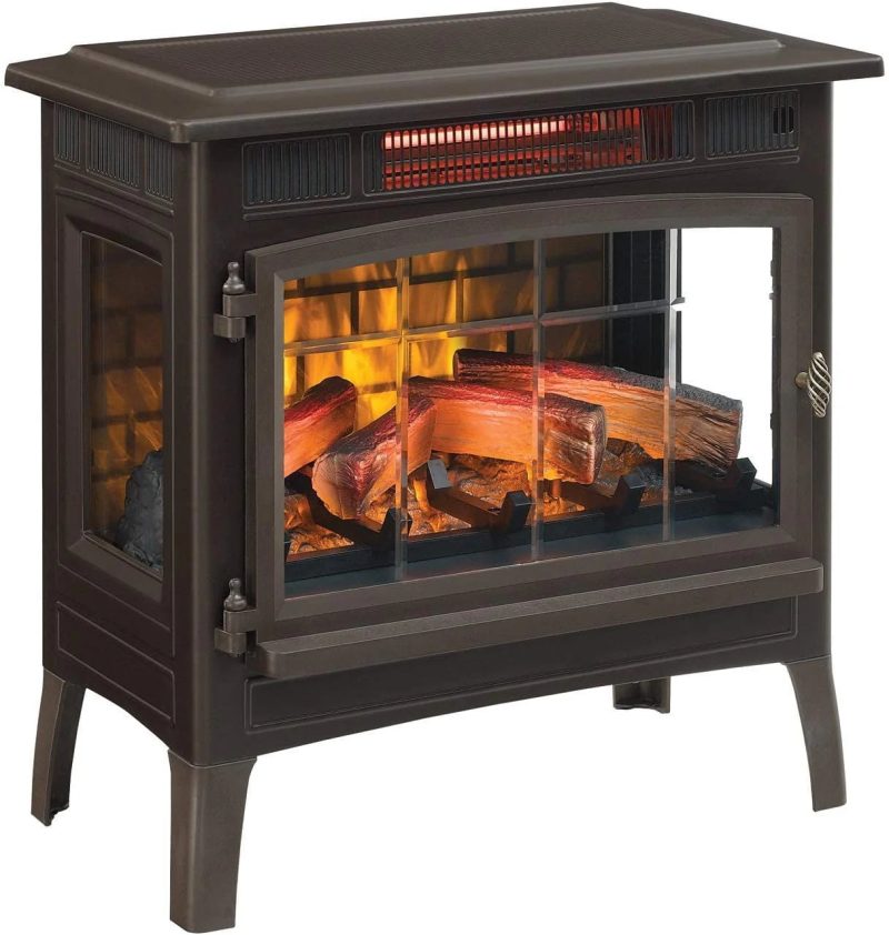 Duraflame 3D 24 W x 23.4 H x 12.9 D 34.1lb Infrared Electric Fireplace Stove - Cream - Image 6
