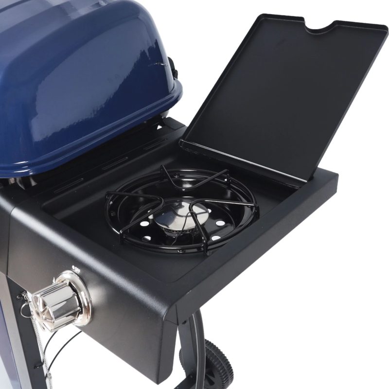 RevoAce 3 Burner Propane Gas Grill Including a Side Burner, Blue Sapphire, GBC1729WBS, New - Image 3